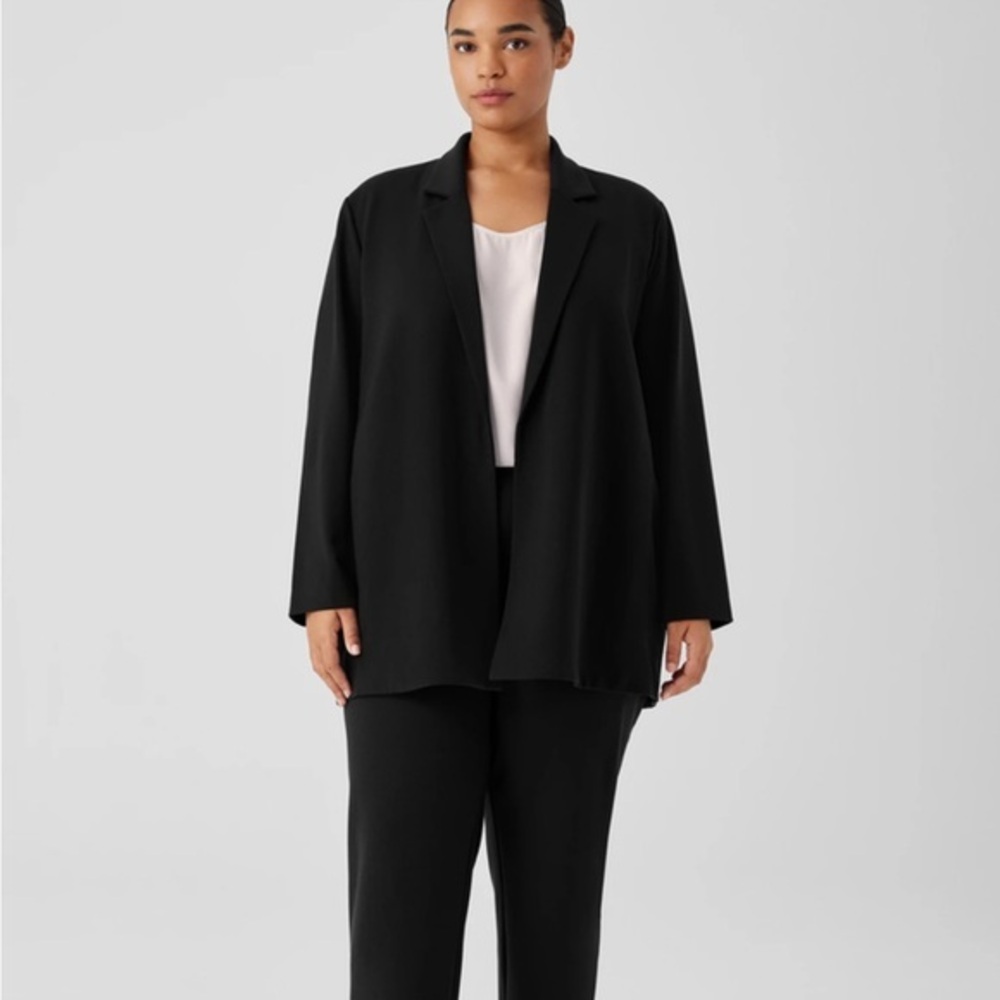 Eileen Fisher long 100 wool blazer / duster - large